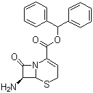 structure of CAS# 36923-21-4, 7-Amino-8-oxo-5-thia-1-azabicyclo[4.2.0]oct-2-ene-2-carboxylic acid diphenylmethyl ester