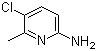 2-氨基-5-氯-6-甲基吡啶分子结构 (CAS 36936-23-9)