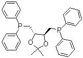 (+)-4,5-双(二苯基膦基甲基)-2,2-二甲基-1,3-二氧杂戊环分子结构 (CAS 37002-48-5)
