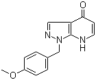 structure of CAS# 370866-00-5, 1,7-Dihydro-1-[(4-methoxyphenyl)methyl]-4H-pyrazolo[3,4-b]pyridin-4-one