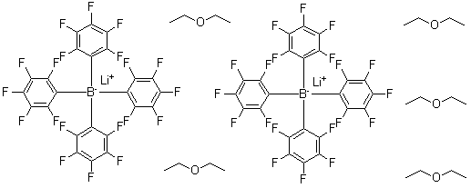 Lithium tetrakis(pentafluorophenyl)borate compd. with 1,1'-oxybis[ethane] (2:5) molecular structure (CAS 371162-53-7)
