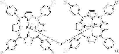 mu-氧二[(5,10,15,20-四(4-氯苯基)卟啉)铁]分子结构 (CAS 37191-15-4)