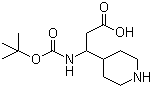 3-N-Boc-Amino-3-piperidin-4-ylpropionic acid molecular structure (CAS 372144-03-1)