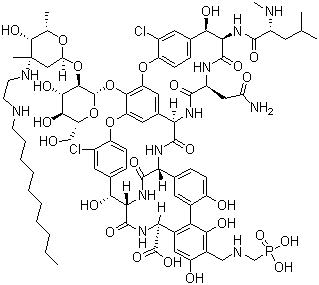 N3''-[2-(Decylamino)ethyl]-29-[[(phosphonomethyl)amino]methyl]vancomycin molecular structure (CAS 372151-71-8)