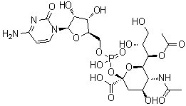 N-Acetyl-alpha-neuraminic acid 7-acetate 2-(hydrogen 5'-cytidylate) molecular structure (CAS 37399-47-6)