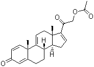 3,20-Dioxopregna-1,4,9(11),16-tetraen-21-yl acetate molecular structure (CAS 37413-91-5)