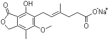Sodium mycophenolate molecular structure (CAS 37415-62-6)