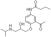 醋丁洛尔分子结构 (CAS 37517-30-9)