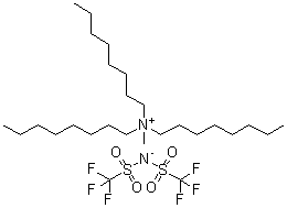 Trioctylmethylammonium bis(trifluoromethylsulfonyl)imide molecular structure (CAS 375395-33-8)
