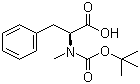 Boc-N-甲基-L-苯丙氨酸分子结构 (CAS 37553-65-4)