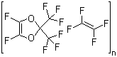 structure of CAS# 37626-13-4, 4,5-Difluoro-2,2-bis(trifluoromethyl)-1,3-dioxole polymer with 1,1,2,2-tetrafluoroethene;4,5-Difluoro-2,2-bis(trifluoromethyl)-1,3-dioxole polymer with tetrafluoroethene; Tetrafluoroethylene perfluoro-2,2-dimethyl-1,3-dioxole copolymer; Tetrafluoroethylene perfluoro-2,2-dimethyl-1,3-dioxole copolymer