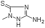 5-Amino-1,2-dihydro-2-methyl-3H-1,2,4-triazole-3-thione molecular structure (CAS 37634-01-8)