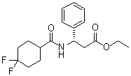 (betaS)-beta-[[(4,4-二氟环己基)羰基]氨基]苯丙酸乙酯分子结构 (CAS 376348-76-4)