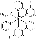 structure of CAS# 376367-93-0, Firpic;Bis(4,6-difluorophenylpyridinato-N,C2)picolinatoiridium; Bis[3,5-difluoro-2-(2-pyridinyl-kN)phenyl-kC](2-pyridinecarboxylato-kN1,kO2)-Iridium