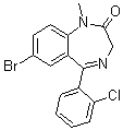 7-溴-5-(2-氯苯基)-1,3-二氢-1-甲基-2H-1,4-苯并二氮杂卓-2-酮分子结构 (CAS 37638-89-4)