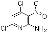 结构式 CAS# 37660-64-3, 4,6-二氯-3-硝基-2-吡啶胺