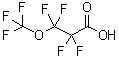 2,2,3,3-Tetrafluoro-3-(trifluoromethoxy)propanoic acid molecular structure (CAS 377-73-1)