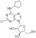 2-氯-N6-环戊基腺苷分子结构 (CAS 37739-05-2)