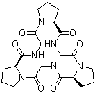 Cyclo(L-prolylglycyl-L-prolylglycyl-L-prolylglycyl) molecular structure (CAS 37783-51-0)