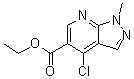4-氯-1-甲基-1H-吡唑并[3,4-b]吡啶-5-羧酸乙酯分子结构 (CAS 37801-57-3)