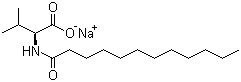 N-十二碳酰基-L-缬氨酸钠分子结构 (CAS 37869-33-3)