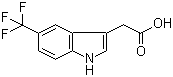 2-(5-三氟甲基-1H-吲哚-3-基)乙酸分子结构 (CAS 378802-40-5)