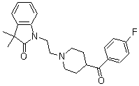 1-[2-[4-(4-Fluorobenzoyl)-1-piperidinyl]ethyl]-1,3-dihydro-3,3-dimethyl-2H-indol-2-one molecular structure (CAS 379215-96-0)