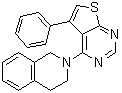 1,2,3,4-Tetrahydro-2-(5-phenylthieno[2,3-d]pyrimidin-4-yl)isoquinoline molecular structure (CAS 379243-31-9)