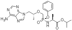 Tenofovir alafenamide molecular structure (CAS 379270-37-8)