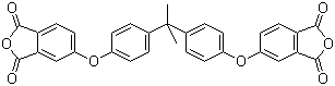 structure of CAS# 38103-06-9, 4,4'-(4,4'-Isopropylidenediphenoxy)bis(phthalic anhydride);5,5'-[2,2-Propanediylbis(4,1-phenyleneoxy)]bis(2-benzofuran-1,3-dione); BPADA
