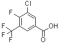 3-Chloro-4-fluoro-5-(trifluoromethyl)benzoic acid molecular structure (CAS 381229-48-7)