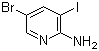 2-Amino-5-bromo-3-iodopyridine molecular structure (CAS 381233-96-1)