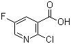 2-氯-5-氟烟酸分子结构 (CAS 38186-88-8)