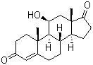 11beta-羟基-4-雄甾烯-3,17-二酮分子结构 (CAS 382-44-5)