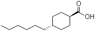 trans-4-Hexylcyclohexanecarboxylic acid molecular structure (CAS 38289-30-4)