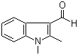 结构式 CAS# 38292-40-9, 1,2-二甲基-1H-吲哚-3-甲醛