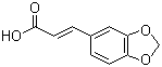 (2E)-3-(1,3-苯并二氧杂环戊-5-基)-2-丙烯酸分子结构 (CAS 38489-76-8)