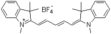 结构式 CAS# 38575-74-5, 2-[5-(1,3-二氢-1,3,3-三甲基-2H-吲哚-2-亚基)-1,3-戊二烯-1-基]-1,3,3-三甲基-3H-吲哚鎓四氟硼酸盐