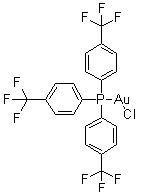structure of CAS# 385815-83-8, Tris(4-trifluoromethylphenyl)phosphine gold chloride