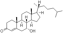 结构式 CAS# 3862-25-7, 7-羟基-4-胆甾烯-3-酮