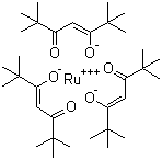 Tris(2,2,6,6-tetramethyl-3,5-heptanedionato)ruthenium molecular structure (CAS 38625-54-6)