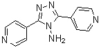 结构式 CAS# 38634-05-8, 4-氨基-3,5-二(4-吡啶基)-1,2,4-三唑