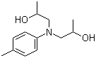 结构式 CAS# 38668-48-3, 1,1'-[(4-甲基苯基)亚氨基]二-2-丙醇; N,N-二异丙醇对甲苯胺