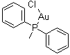 结构式 CAS# 38686-38-3, (甲基二苯基膦)氯化金