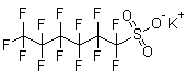 全氟代己烷磺酸钾分子结构 (CAS 3871-99-6)