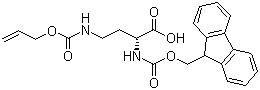 N-Fmoc-N'-allyloxycarbonyl-D-2,4-diaminobutyric acid molecular structure (CAS 387824-78-4)