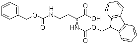 N-Fmoc-N'-Cbz-D-2,4-diaminobutyric acid molecular structure (CAS 387824-79-5)