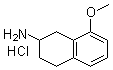 结构式 CAS# 3880-76-0, 1,2,3,4-四氢-8-甲氧基-2-萘胺盐酸盐