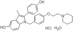 Pipendoxifene hydrochloride hydrate molecular structure (CAS 389125-71-7)