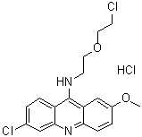 6-Chloro-N-[2-(2-chloroethoxy)ethyl]-2-methoxy-9-acridinamine monohydrochloride molecular structure (CAS 38915-21-8)